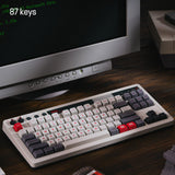 8Bitdo 87 Keys Retro Mechanical Keyboard Bluetooth/2.4G/USB-C, Hot Swappable, Dual Super Programmable Buttons, Volume knob for Windows and Android - N Edition