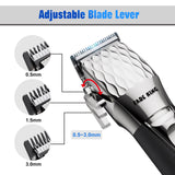 FADEKING® Professional Hair Clippers for Men - Cordless Barber Clippers for Hair Cutting, Rechargeable Hair Beard Trimmer for Men with LCD Display & Travel Case, Gifts for Men