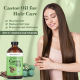 Natural Riches Organic Castor Oil Cold pressed Glass Bottle USDA certified for Dry Skin Hair Loss Dandruff Thicker Hair - Moisturizes heals Scalp Skin Thicker Eyelashes Eyebrows 8 fl oz