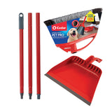 O-Cedar Pet Pro Broom with Step-On Dustpan | Remove 99% with One Sweep | DustPan Removes 3 Times More Pet Hair | Quiet Cleaning Tool for Cat and Dog Owners