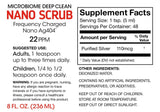 Nano Scrub by Silver Fern Brand - 1 Bottle - 48 Servings - Frequency Activated Nano Ag4O4 - Liquid