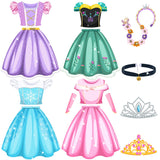 Meland Princess Dress Up - Princess Dress for Girls with Princess Toys, Christmas Birthday Gift for Toddler Girls Age 3-8