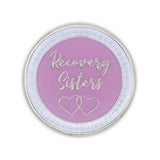 Recovery Sisters Sobriety Chip | Triplate AA Coin | Women in Recovery Affirmation Token (Lilac)