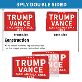 Probsin Trump Vance 2024 Flag 3x5 Ft Double Sided Trump Vance 2024 Take America Back MAGA Flag Party Supplies Yard Signs Hanging Poster for College Room Man Cave Welcome Photo Backdrop (Red)