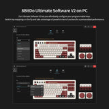 AKNES 8Bitdo Retro Mechanical Keyboard, Hot Swappable Gaming TKL Keyboard with 87 Keys, Dual Super Programmable Buttons, Bluetooth / 2.4G / USB-C Keyboard for Windows and Android - Fami Edition