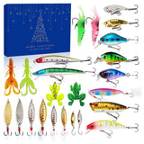 Fishing Advent Calendar, Fishing Christmas Countdown, 24 Days Fishing Lure Set, 2024 Xmas Surprise Gift for Fishing Lover Fisher Adult Men Teen Boys Father Boyfriend Grandpa (Style B)