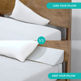 SLIGUY Queen Size Bed Wedge Pillow Headboard Pillow Mattress Wedge Bed Gap Filler Fill The Gap (0-7") Between Your Headboard and Mattress for Sleeping Backrest Pillow（White 60"x10"x6"）