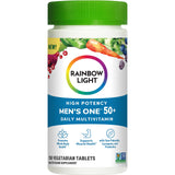 Rainbow Light Multivitamin for Men 50+, Vitamin C, D & Zinc, Probiotics, Men's One 50+ Multivitamin Provides High Potency Immune Support, Non-GMO, Vegetarian, 150 Tablets