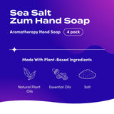 Zum Indigo Wild Hand Soap - Natural Liquid Hand Soap - Perfect Bathroom & Kitchen Hand Soap - Sea Salt Scent - 12 oz (4 Pack)