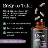 Optimal Prime Liver Cleanse Detox & Repair, Milk Thistle Supplement, Liver Detox, Liver Supplement, Liver Support, Dose for Your Liver, Artichoke Extract, Beetroot, Zinc, Choline - 90 Capsules