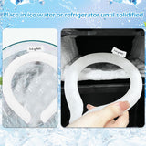 Neck Cooling Tube with Cold Insulated Bag, Reusable Wearable Neck Cooler Ring, Cooling Neck Wraps for Summer Heat Outdoor Indoor (White*2)