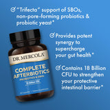 Dr. Mercola Complete Afterbiotics Dietary Supplement (18 Billion CFU), 30 Capsules (30 Servings), Supports Gut Health, Non GMO, Soy Free, Gluten Free