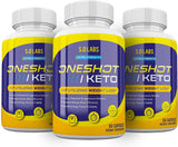 (3 Pack) One Shot Keto Pills Oneshot Keto 1 Shot Fat Advanced Formula Supplement As Seen on TV (180 Capsules)