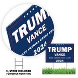 Trump 2024 Yard Sign, Trump Signs for Yard, 12" x 18" inches Double Sided with H-Metal Stake, Trump 2024 Signs for Yard, Maga Yard Sign, Trump Signs, Donald Trump Yard Sign, Trump Vance Lawn Sign