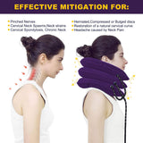 Cervical Neck Traction Device for Neck Pain Relief, Adjustable Inflatable Neck Stretcher Neck Brace, Neck Traction Pillow for Use Neck Decompression and Neck Tension Relief (Purple)