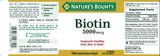Set of 2 Nature's Bounty® Biotin 5000 mcg, 150 Softgels