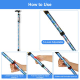 supregear Folding Cane, 5-Level Adjustable Height Walking Stick Lightweight Portable Cane Travel Cane with Wrist Strap and T Handle for Elderly Disabled Men Women