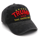 LXRAINQI Trump Hat, Trump Merchandise Trump 2024 MAGA Hat Make America Great Again Hat 3D Embroidery Adjustable Baseball Cap Black