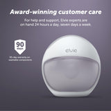 Elvie Curve Manual Wearable Breast Pump | Hands-Free, Kick-Proof, Portable Silicone Pump That Can Be Worn in-Bra for Gentle, Natural Milk Expression | Breast Feeding Essentials White