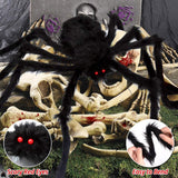 OCATO 200" Halloween Spider Web + 59" Giant Spider Decorations Fake Spider with Triangular Huge Spider Web for Indoor Outdoor Halloween Decorations Yard Home Costumes Parties Haunted House Décor