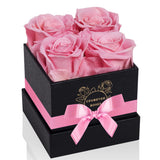 UFOREVER ROSES Preserved Roses in a Box Mothers Day Valentines Day Gifts for Her, Real Roses That Last a Year and More, Eternal Roses for Her, Christmas Day, Birthday, Anniversary Day (Small, Pink)