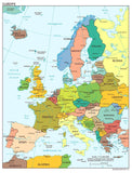 Gifts Delight Laminated 24x31 Poster: Political Map - Map of Europe 2012 Thefreebiedepot