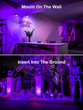 ZUCKEO 15W Halloween Blacklight Spotlight Outdoor LED Black Lights Waterproof Landscape Lighting with US Plug for Glow Dancing Party Body Painting Neon Poster Christmas Decorations(2Pack)