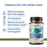 Motherlove More Milk Moringa (60 Liquid caps) Moringa-Based Lactation Supplement to Support Breast Milk Supply—Non-GMO, Organic Herbs, Vegan, Kosher