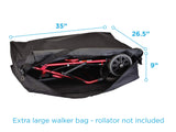 NOVA Medical Products Extra-Large Carry & Travel Bag for Rollator Walkers & Transport Chairs, Black, 1 Count