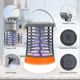 Bug Zapper, Electronic Fly Trap Camping Lamp Waterproof Mosquito Killer Rechargeable Fly Repellent Killer Portable Bug Zapper with Tent Light, Camping Accessories, Camping Gear