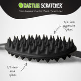 Cactus Scratcher Original Back Scratcher with 2 Sides Featuring Aggressive and Soft Spikes, Great for The Mobility Impaired and Hard-to-Reach Places, Makes an Awesome After-Surgery Gift - Black