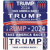 KATISHYRO 4 Pack Reflective Trump 2024 Car Magnet Stickers Trump 2024 Stickers, Take America Back Elect President Donald Trump Gifts 2024 Election Patriotic Highly, Waterproof Magnetic Bumper Stickers