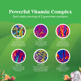 Plant Based Kids Multivitamin Gummies - Multivitamin for Kids Immunity Support Gummies with Vitamins A C D3 E B and Zinc Gelatin and Gluten Free Non-GMO Kids Vitamins Gummy Multivitamin Formula 120ct