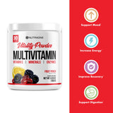 NutraOne Vitality Vitamin Powder Powdered Vitamin and Mineral Supplement (Fruit Punch - 30 Servings)