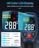 Eventek Infrared Thermometer, -58°F~1112°F (-50°C~600°C) Non-Contact Digital Temperature Gun for Cooking, Pizza Oven, Grill & Engine, Laser Thermometer Gun with Adjustable Emissivity (Not for Human)