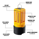 Bug Zapper Outdoor, Mellif Mosquito Killer Compatible with Dewalt 20V Max Battery(No Battery Included), Corded/Cordless, Type-C Charger, 2550V Electric Fly Trap for Patio, Yard, Home, Camping