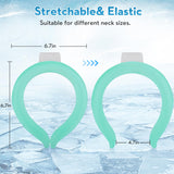 Neck Cooling Tube,Neck Cooling Wraps,Reusable Ice Neck Ring Wearable Body Cooling Products for Summer Heat (Green)