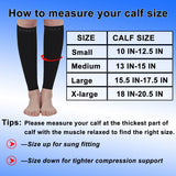 BSERA Calf Compression Sleeve Women Men, 2 Pairs 20-30mmHg Footless Compression Socks Stockings for Calf Support, Circulation, Swelling, Shin Splints, Varicose Veins, Recovery