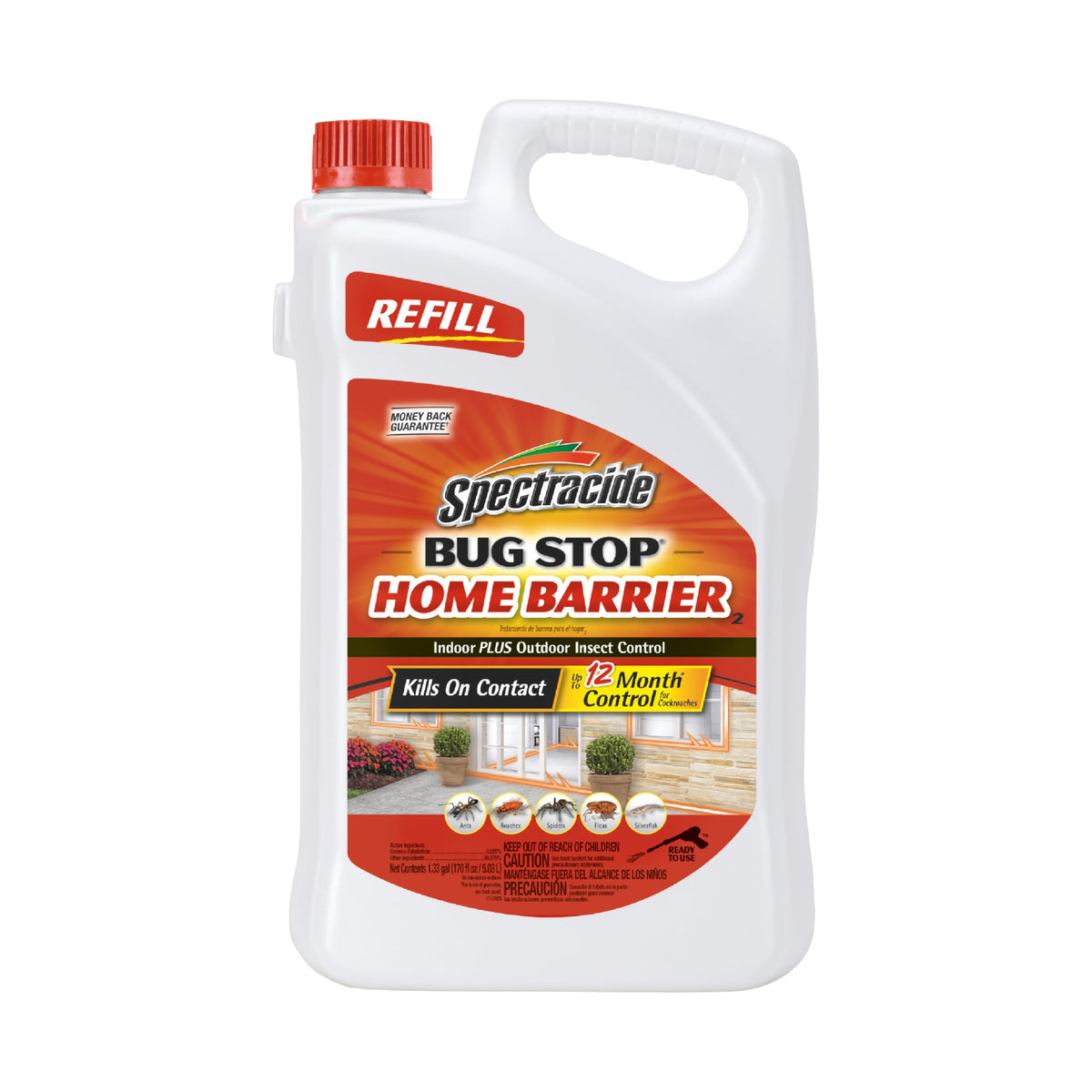 Spectracide Bug Stop Home Barrier2, 1.33 Gallons, AccuShot Refill Kill