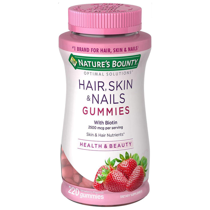 Nature's Bounty Optimal Solutions Hair, Skin and Nails Gummies - 220 Count