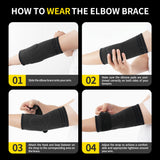 CAMBIVO Elbow Compression Sleeve with Removable Strap for Men & Women, Elbow Brace for Tendonitis and Tennis Elbow, Golfers Elbow Brace for Weightlifting, Arthritis, Workouts, and Reduce Joint Pain