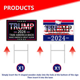 Trump Yard Signs 2024,2PACK 18x12In Double-Sided Take America Back Trump 2024 Four More In 24 Campaign Signs With H-Stakes MAGA Sign Vote For Trump Vance Garden Lawn Parade Handheld Rally Decor