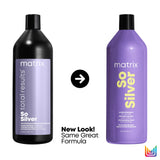 Matrix So Silver Purple Shampoo | Neutralizes Yellow Tones | Color Depositing & Toning | For Color Treated, Blonde, Grey, and Platinum Hair | Packaging May Vary | 33.8 Fl. Oz. | Vegan