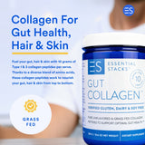 Essential Stacks Collagen Peptides Powder (from Grass Fed American Cattle) - Gluten, Dairy & Soy Free - Unflavored Hydrolyzed Collagen Supplement (10.6 oz)