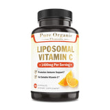 Pure Organic Elements - Liposomal Vitamin C Dietary Supplement, Capsules Non GMO, Soy Free, Gluten Free