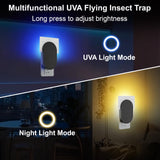 Flying Insect Trap, Insect Catcher, Indoor Fly Trap with 6pcs Fly Trap Refill, Fruit Fly Traps for Gnat, Moth, Mosquito, Bug Light Plug in Insect Killer