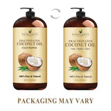 Handcraft Blends Fractionated Coconut Oil - 28 Fl Oz - 100% Pure and Natural - Premium Grade Oil for Skin and Hair - Carrier Oil - Hair and Body Oil - Massage Oil
