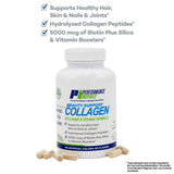 Performance Inspired Nutrition Collagen Joint/Skin/Nails/Beauty Support Capsules - Contains 5,000mcg of Biotin - Silica - Aloe Vera - Collagen Peptides - Hydrolyzed Acid – All-Natural - BIG 120 Ct