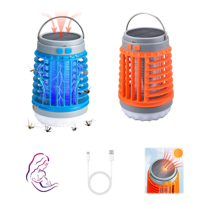 Zaptek Mosquitoes Zapper 2023 Multifunctional Solar Anti-Mosquito Light, ElectriZap Buzz Blast Pro Mosquitoes Zapper, USB Charing and Solar, Great for Outdoor and Indoor (2Pcs)