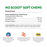 NaturVet - No Scoot for Dogs - 120 Soft Chews - Plus Pumpkin - Supports Healthy Anal Gland & Bowel Function - Enhanced with Beet Pulp & Psyllium Husk